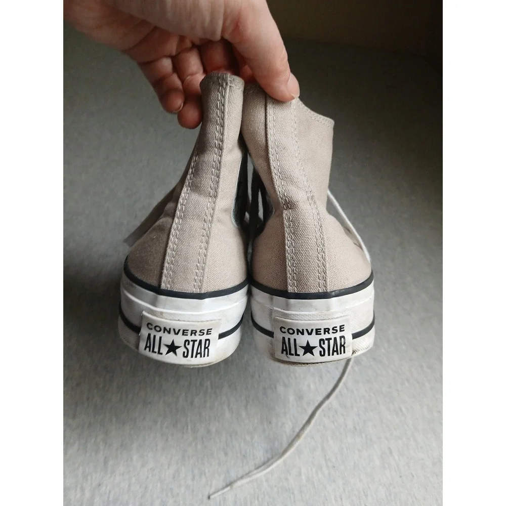 Converse Womens 7.5 Platform High Top Canvas Chuck Taylor Retro